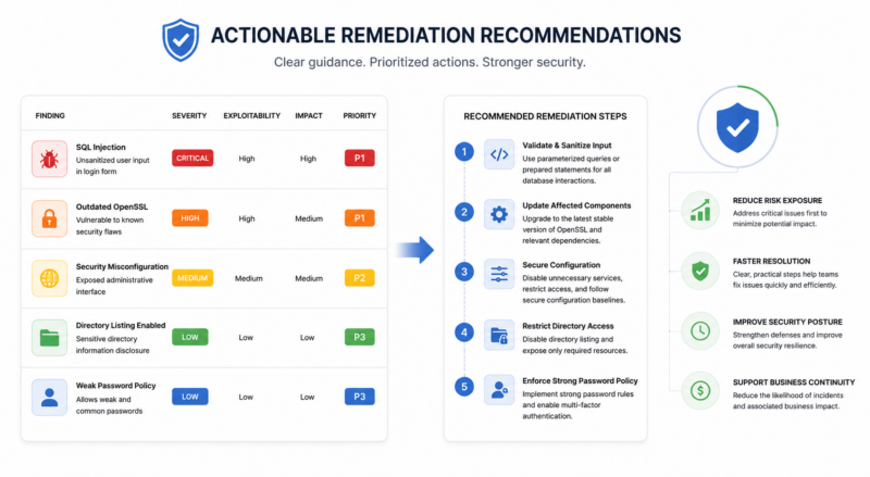 Actionable Remediation Recommendations